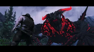 Skyrim Boss Fight | Alduin, The World Eater