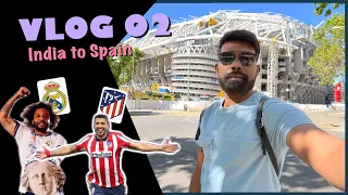 Visited Real Madrid Stadium & Atletico Madrid Plaza | Exploring Madrid city | India to Spain #02-D1