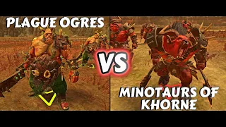 Who Will Win? Plague Ogres or Minotaurs of Khorne in Warhammer Total War 3!