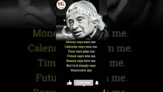 Money Says... || Abdul Kalam Quotes || #shorts #shortsyoutube #motivation