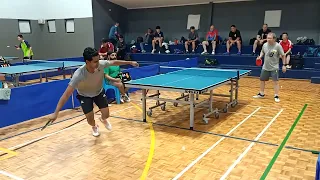 2024 south pennants table tennis div 1 Vimal Chilukuri vs Najan Herijanto set one