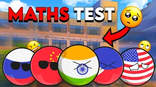[Maths Test with countries] [Funny 🤣] [China got hard by India😂] [Countries in a nutshell funny]