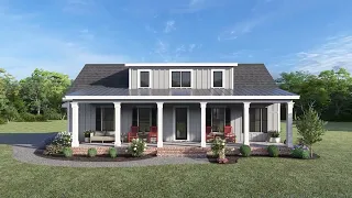 EXCLUSIVE MODERN FARMHOUSE HOUSE PLAN 009-00352 WITH INTERIOR