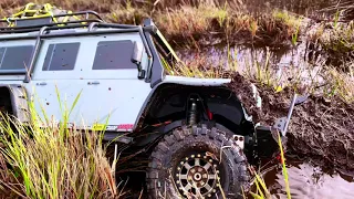 RC Mudding OFF Road - Land Rover Defender Traxxas TRX4