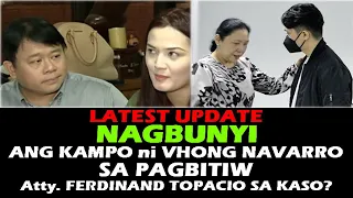 LATEST UPDATE kay VHONG NAVARRO at DENIECE CORNEJO | NAGBUNYI ANG KAMPO ni VHONG? Ferdinand Topacio