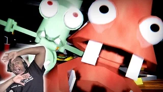 THEY JUMPIN US!!!! - five nights at krusty krabs