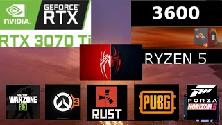 Ryzen 5 3600 RTX 3070 TI (COLORFUL IGAME VULCAN ) TEST IN 6 GAMES