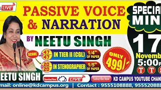 PASSIVE VOICE & NARRATION || BY NEETU SINGH MAM