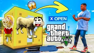 GTA 5 | Shinchan Turned into a Lion 🦁 SUPER LUCKY BOXES IN GTA V