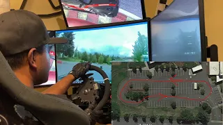 Driving an RC car over 60mph using my racing simulator (4G)