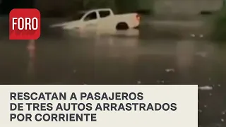 Tres vehículos son arrastrados por un arroyo en Hermosillo, Sonora - Las Noticias