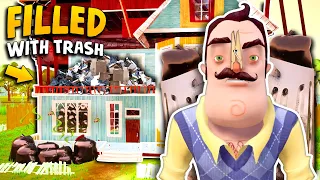 Filling The Neighbor’s House ENTIRELY WITH TRASH!!! | Hello Neighbor Gameplay (Mods)