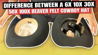 What Is The Difference Between A 6x 10x 30x 50x 100x Beaver Felt Cowboy Hat