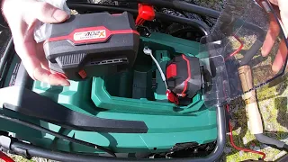 lawnmower unboxing Parkside battery powered lawnmower lidl