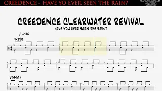 CREEDENCE CLEARWATER REVIVAL - Have you ever seen the rain? [DRUM SCORE]