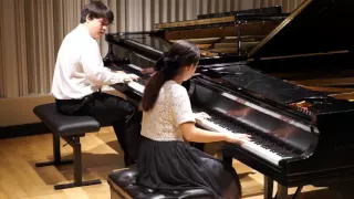 Nina Sutre and Sam Glicklich - Saint-Saëns "Danse Macabre" for two pianos Op. 40