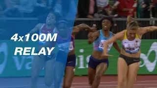 Elaine Thompson Anchors Jamaica to Victory in the Women's 4x100m - IAAF Diamond League Zürich 2017