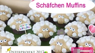 Schäfchen Muffins Rezept I Oster Projekt 2017 von Annetts Backstübchen I Tutorial I Sandras Kochblog