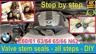 How to change valve stem seals on a BMW E65/66 N62 engine - no AGA tool - detailed
