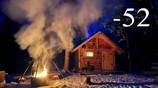 DANGEROUS SITUATION!  Evacuate From the Tiny cabin at  -52C!  Wood heater FAILURE!