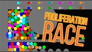 PROLIFERATION RACE - Path of all risks !- Marble Race Algodoo