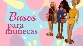 ¿Cómo hacer bases para muñecas? (muy fácil)| Doll stands DIY