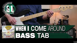 Green Day - When I Come Around | Bass Cover With Tabs in the Video  (+Drum Track)