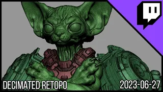 3D Character Sculpting - Marco Plouffe's Twitch Stream of 2023-06-27 - Finishing the Highres