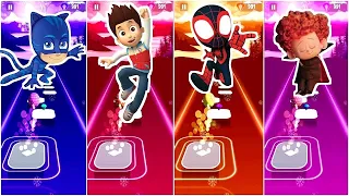 Pj Masks vs Paw Patrol Man vs Marvel Spidey vs Hotel Transylvani And Tiles Hop Edm Rush Game