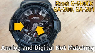 How To Reset Casio G-SHOCK GA-200, GA-201 Watch | Analog Digital Time Not Matching | SolimBD