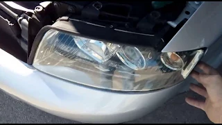 Audi A4 B6 Headlight Removal (Bulb Removal)Desmontar Faros En Audi A4 B6