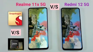 Realme 11x 5g VS Redmi 12 5g Bgmi test | Gaming test | High Graphics, Gyroscope test Techno aashish