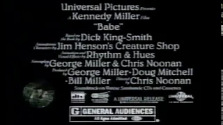 Babe Movie Trailer 1995 - TV Spot