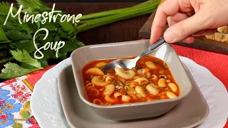 Minestrone Soup Recipe | Italian Vegetable Soup | Minestrone Soup with Pasta