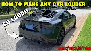 How to make almost any car louder (FRS/BRZ/GT86)