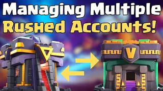 Rushing is the Future of Clash of Clans | Managing Multiple Rushed Accounts!