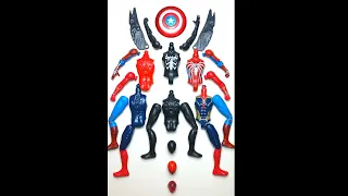 UNBOXING SUPERHERO VENOM VS SPIDERMAN AND VISION #avengers #shorts