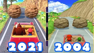 Mario Party Superstars vs Mario Party 6 - Minigames Compare - Mario vs Yoshi vs Luigi