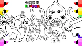 Garten of BanBan 4 Coloring pages / Color All NEW BOSSES + Ending Chapter 3 / NCS MUSIC