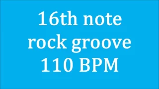 Drum Loop for Practice 16th note rock groove 110 bpm