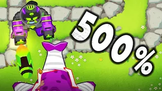 Can You Beat a 500% SPEED B.A.D with ONE Tower in BTD6!?