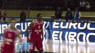 EUROCUP LAST 32 ROUND 1 AVTODOR-HAPOEL BANK YAHAV JERUSALEM 06 01 2016 HIGHLIGHTS