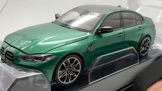 UNBOXING - BMW M3 Competition (G80) 2020 Isle of Man Green Minichamps 1:18