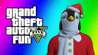 GTA 5 Online Funny Moments - Christmas DLC, Santa Claus Delirious, Penguin Mask, Dance Moves!