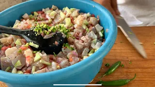 Cevichito  de tilapia en el taller 4x4 al estilo regional