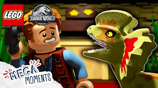 Dinosaur On The Run! 🦖 | LEGO Jurassic World: Legend of Isla Nublar | Mega Moments