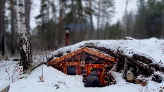 Winter cozy UNDERGROUND SHELTER BUNKER