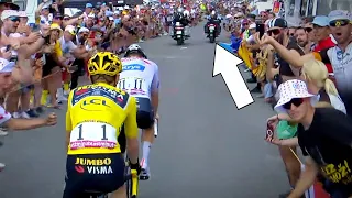 Tadej Pogacar Attack BLOCKED by Motorbike on Joux Plane | Tour de France 2023 Stage 14