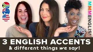 Same Language, Different Accents | SA 🇿🇦 US 🇺🇸 & AUS 🇦🇺 English