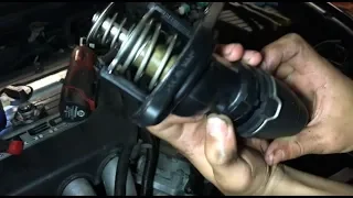 How To Remove Thermostat Engine Coolant 2003-2007 Honda Accord | Install / Replace DIY Repair Guide